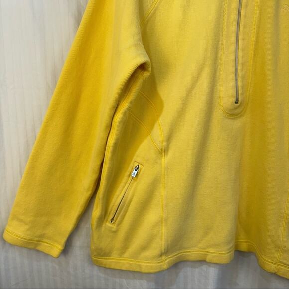 Tommy Bahama Nautical Yellow 1/2 Zip Pullover Sweater Cotton Stretch Coastal - Picture 7 of 11